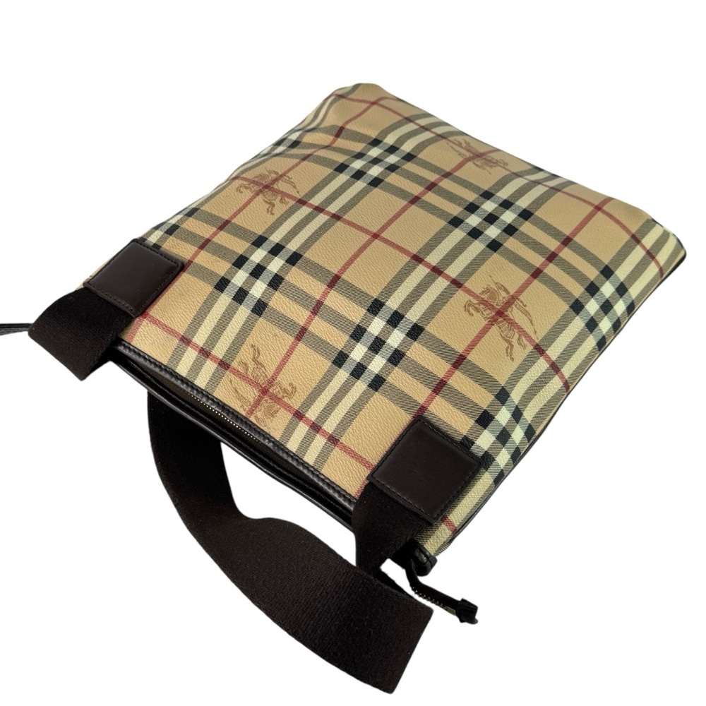 BURBERRY Multi Canvas Nova Check Haymarket Crossbody Made in Italy Authenticated - Picture 10 of 17